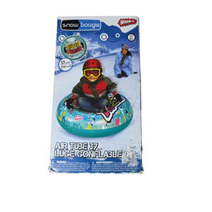 Kids Wham-O Snow Boogie 37in Teal Yellow Air Tube Toy New in Box #33